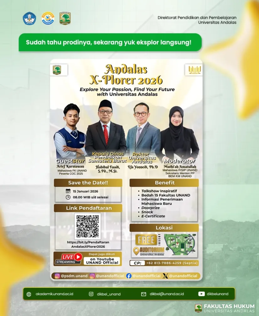ANDALAS X-PLORER [EDISI FH] Explore Your Future with Universitas Andalas