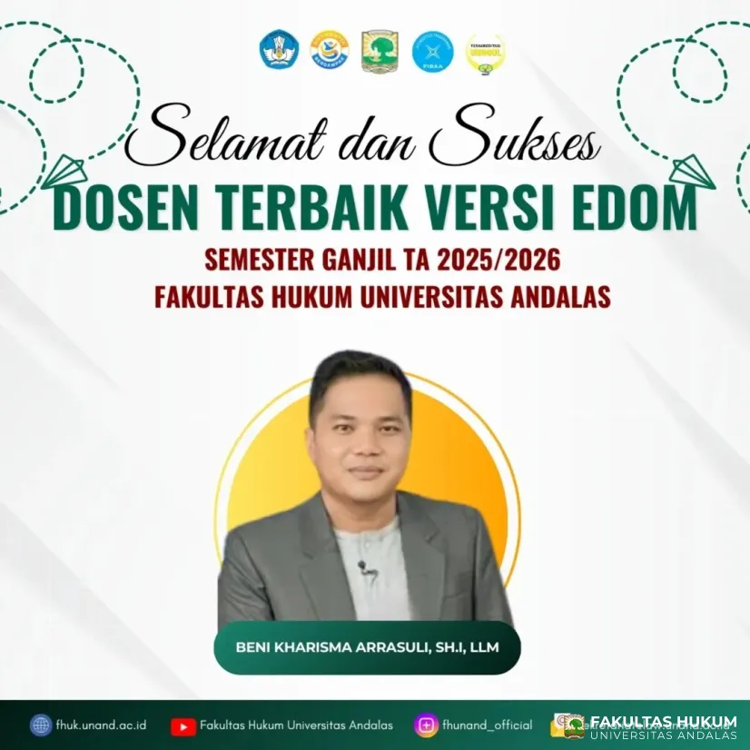 DOSEN TERBAIK VERSI EDOM SEMESTER GANJIL TA 2025/2026 FHUA