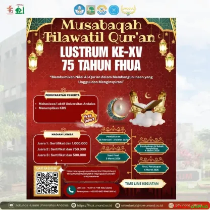 Fakultas Hukum Universitas Andalas (Unand) menggelar Lomba...