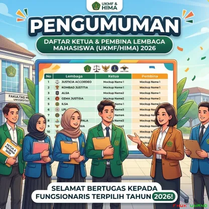 Daftar resmi nama Ketua dan Pembina Unit Kegiatan Mahasiswa...
