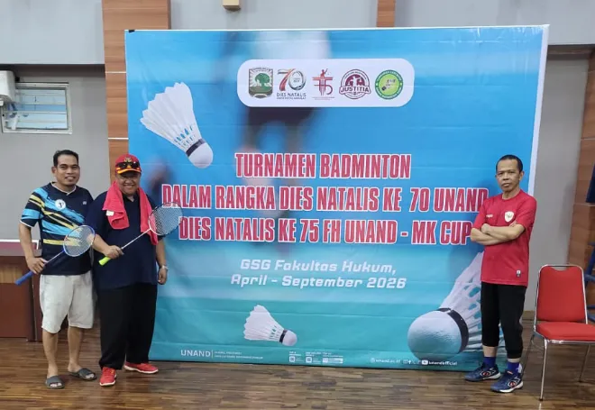TURNAMEN badminton dalam rangka dies natalis ke-70 unand & dies natalis ke-75 fh unand - mk cup
