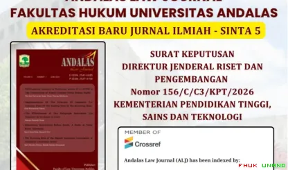 Selamat dan Sukses ANDALAS LAW JOURNAL  Jurnal Fakultas...
