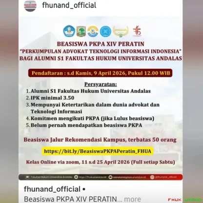 Beasiswa PKPA XIV PERATIN