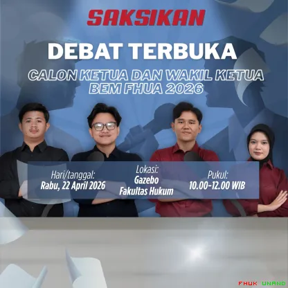 Pengumuman debat terbuka Calon Ketua dan Wakil Ketua BEM...