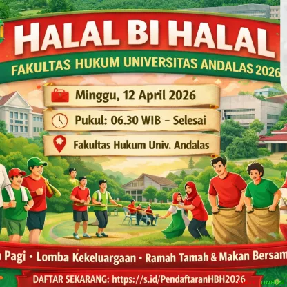 Pengumuman kegiatan Halal bi Halal Fakultas Hukum...