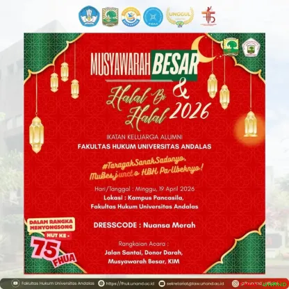 Pengumuman kegiatan Musyawarah Besar dan Halal Bi Halal IKA...