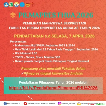 Pemilihan Mahasiswa Berprestasi. Fakultas Hukum Universitas...