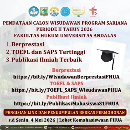 Pendataan calon wisudawan Program Sarjana Periode II Tahun...