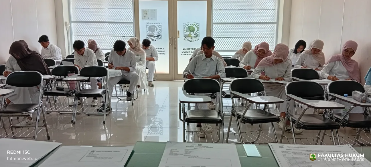 Foto 1 Peserta ujian UTS di Tahur 1.2