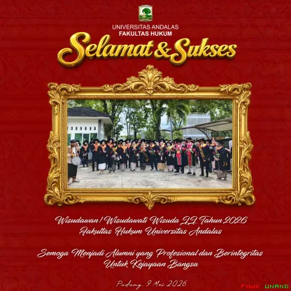 Wisuda II Tahun 2026 Fakultas Hukum Universitas Andalas