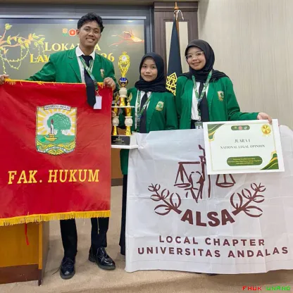 Tiga mahasiswa Fakultas Hukum Universitas Andalas meraih...