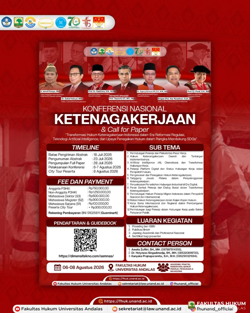 Konferensi Nasional Hukum Ketenagakerjaan 2026, Jadi Forum Penguatan Gagasan Pembaruan Hukum Indonesia
