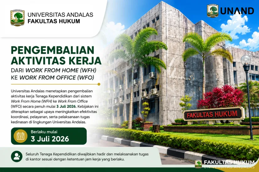 Universitas Andalas menetapkan pengembalian aktivitas kerja...