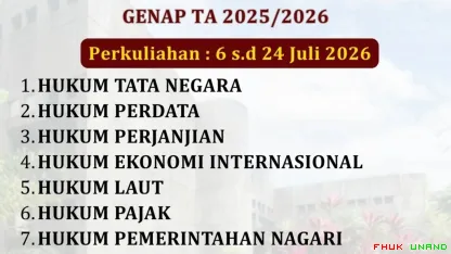 Semester Pendek (SP) Fakultas Hukum Universitas Andalas...