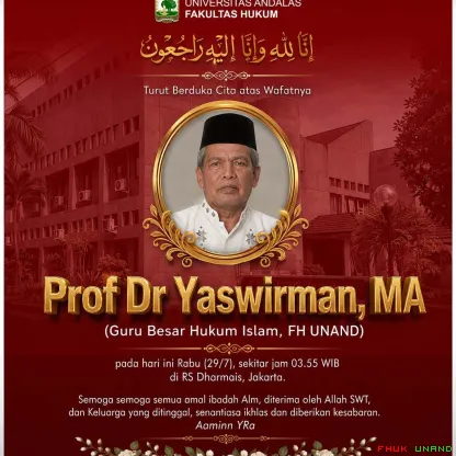 Pengumuman resmi Fakultas Hukum Universitas Andalas...
