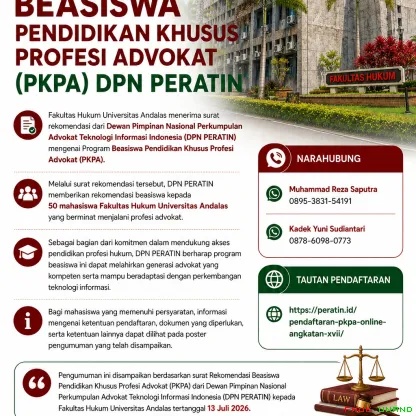 Fakultas Hukum Universitas Andalas menerima rekomendasi...