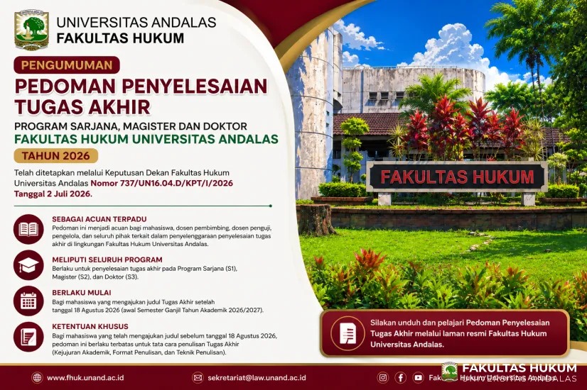 Pedoman Penyelesaian Tugas Akhir Fakultas Hukum Universitas...