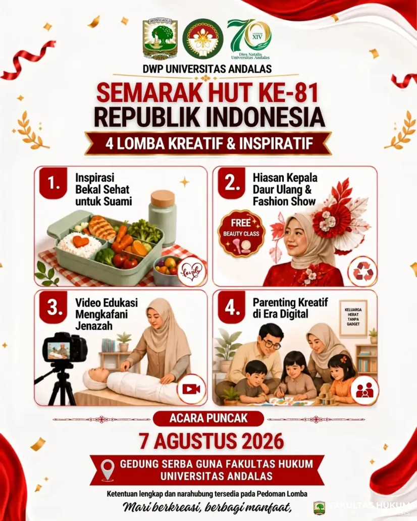 Semarak HUT ke-81 Republik Indonesia, DWP Universitas Andalas Gelar Empat Lomba Kreatif...