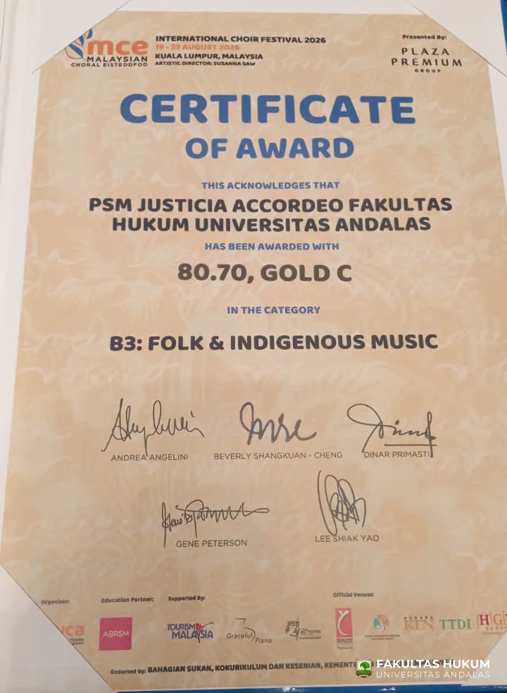 Foto 4 PSM Justicia Accordeo FH UNAND Raih Gold dan Silver di Malaysian Choral Eisteddfod...