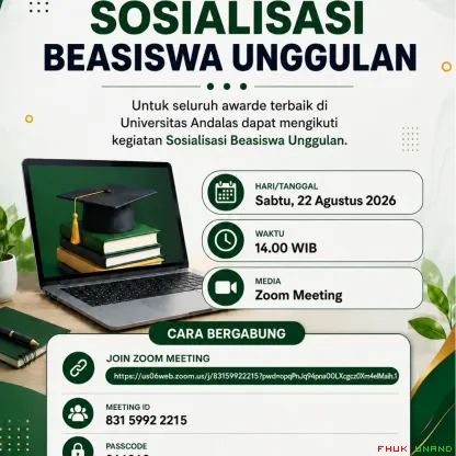 Direktorat Kemahasiswaan Universitas Andalas mengundang...