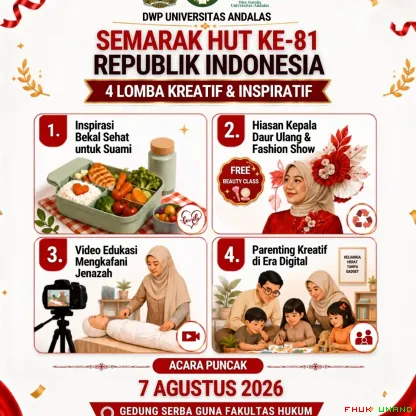 Dharma Wanita Persatuan (DWP) Universitas Andalas mengajak...