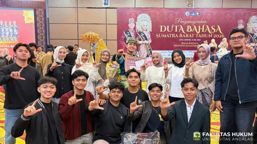 Mahasiswa FH Unand Mohammad Bagas Syah Raih Terbaik 4 Duta Bahasa Sumatera Barat 2026