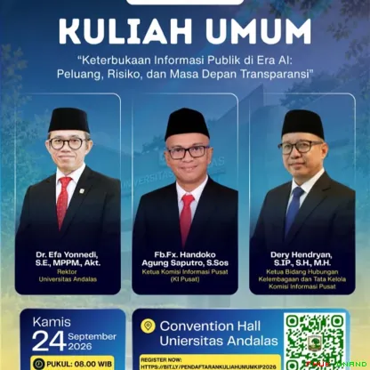 Universitas Andalas menggelar Kuliah Umum Keterbukaan...