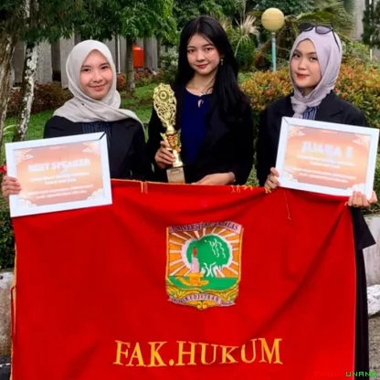 Tiga mahasiswa Fakultas Hukum Universitas Andalas meraih...
