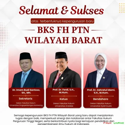 Dekan Fakultas Hukum Universitas Andalas, Prof. Dr. Ferdi,...
