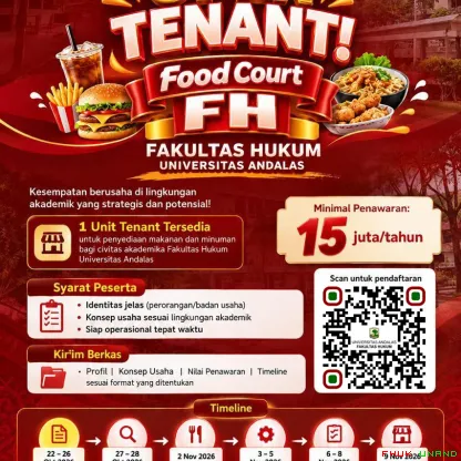 Fakultas Hukum Universitas Andalas membuka kesempatan bagi...